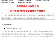迪庆明日停牌！又一A股，筹划控制权变更